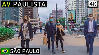 Walking on Paulista Avenue 🇧🇷 São Paulo, Brazil |【4K】2021