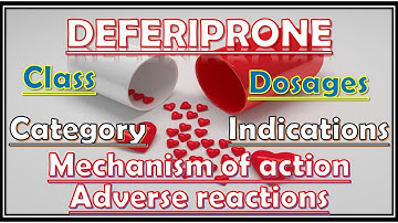 DEFERIPRONE CLASS AND CATEGORY INDICATIONS AND DOSAGES MECHANISM OF ACTION ADVERSE REACTIONS