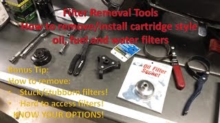 Tips for oil filter removal and installation. How to remove a stuck oil filter!