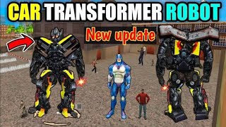 New rope hero vice town game | New update | robot car transformer cractor