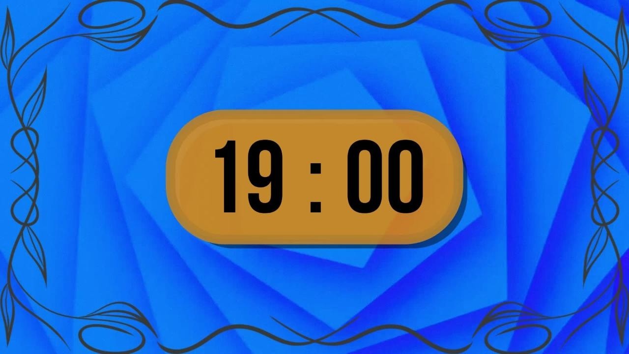 19 Minutes Countdown Timer⏳ | 🌃Spiritual Sleep Music⭐ | Blue Concentric ...