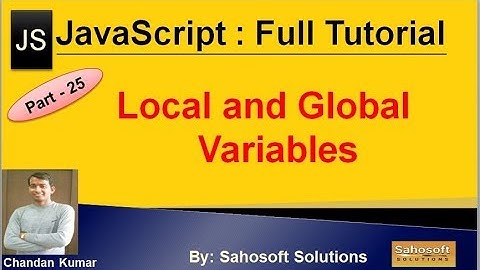 Local and Global Variables | JavaScript Full Tutorial in Hindi