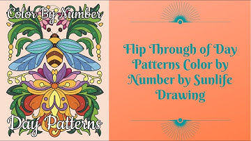 Flip Through of Day Patterns Color by Number by Sunlife Drawing