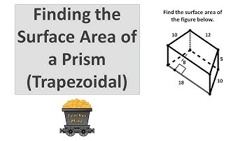 Finding the Surface Area of a Prism (Trapezoidal)
