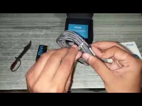 Mivi 6 Ft Long Nylon Braided Original Tough Black Micro USB Cable Unboxing