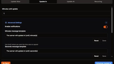 Scheduled Update Feature - HaruHost Game Server Manager