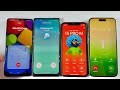 Incoming Call IPhone 15 PRO MAX + Samsung Galaxy Note 20 + Samsung Galaxy A24 + IPhone XR