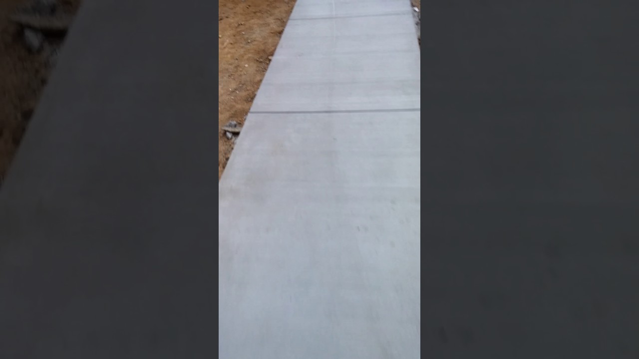 Scratch on new concrete - YouTube