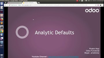 Analytic Defaults in Odoo