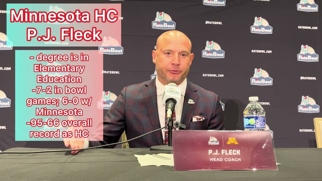 RATE BOWL MEDIA DAY: Minnesota HC P.J. Fleck 