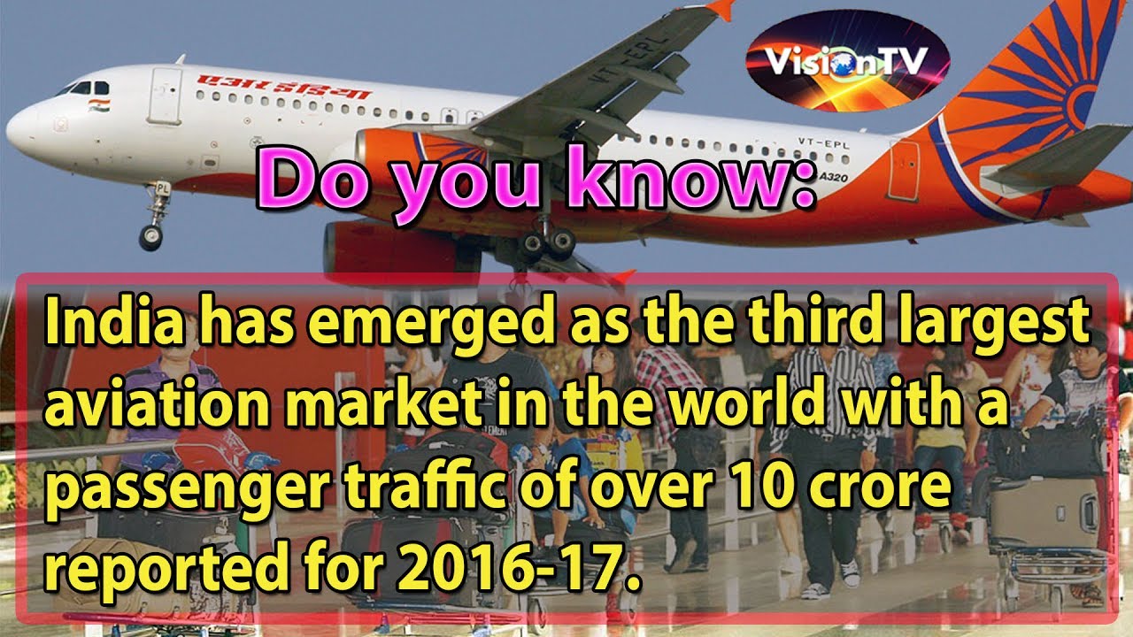 India has emerged as the third largest aviation market in the world. Vision TV World. TV World.