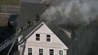 Firefighters respond to multi-alarm fire in Boston's Hyde Park