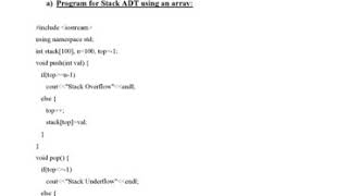 data structure using c++|Example programs|stack,queue,dequeue,traversal,b-tree