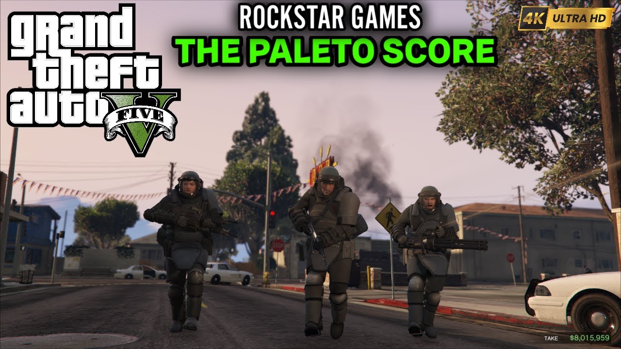 GTA 5 PC 4K - MISSION-#49 THE PALETO SCORE [ ROCKSTAR GAMES PC 4K VIDEO ] HOW TO COMPLETE MISSION ?