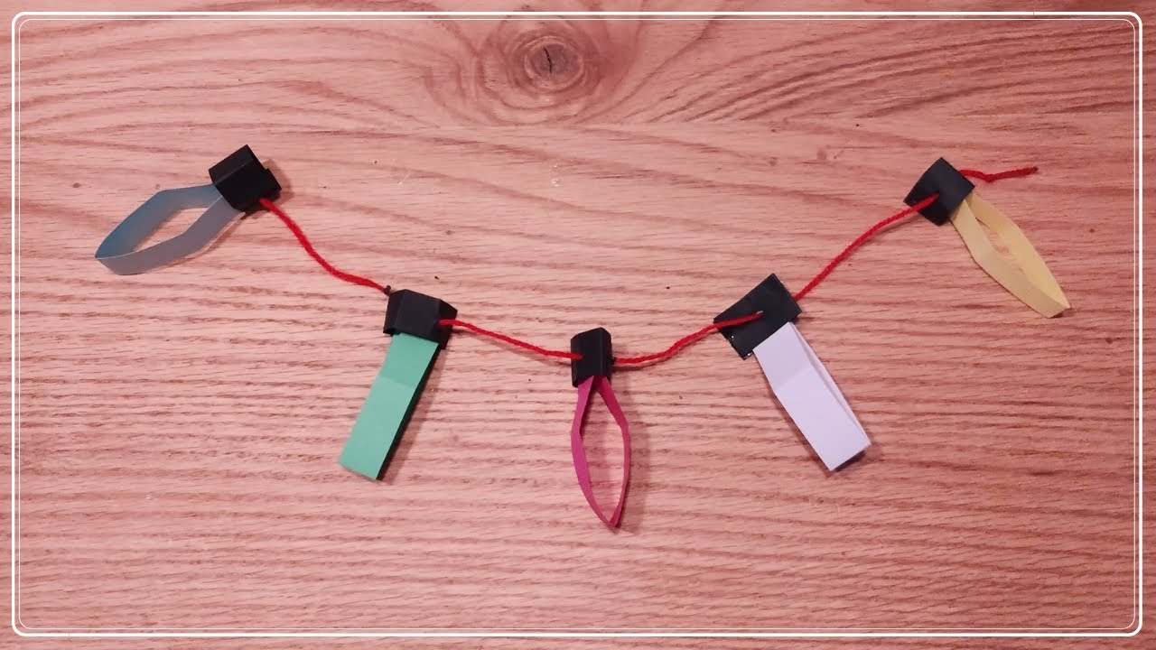 HOW TO GARLAND MADE WITH PAPER LIGHTS EASY CRAFT! YouTube