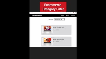 Ecommerce Category Filter in React JS #shorts #ecommerce #reactjs