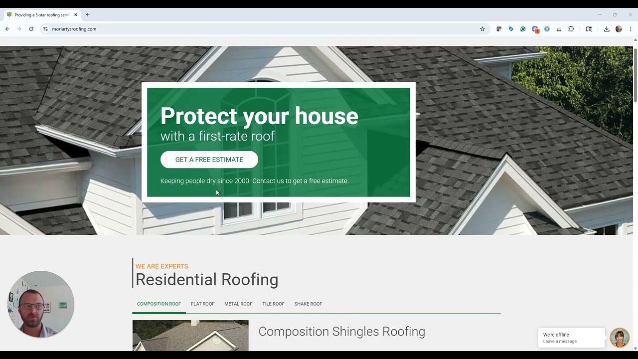 Moriarty's Roofing: Web Optimization for Conversions