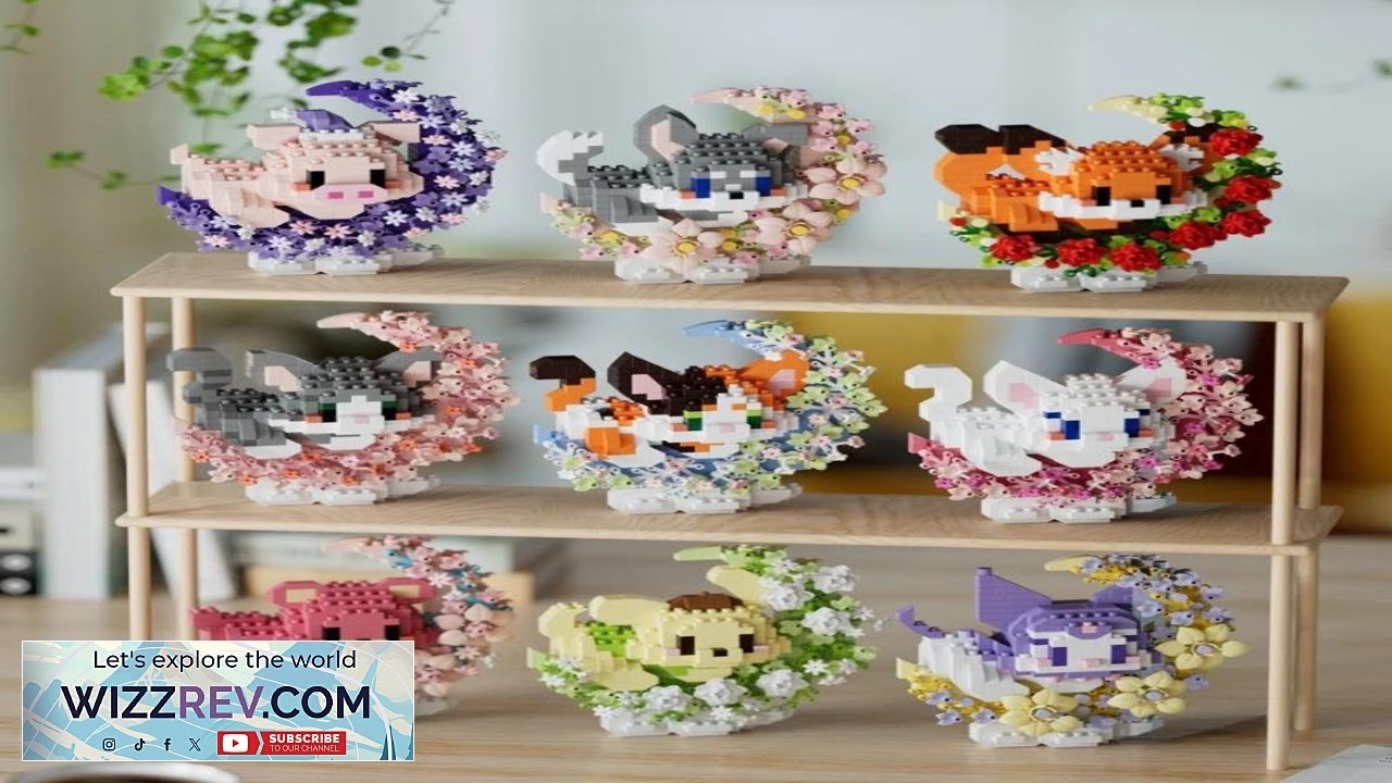 Миниатюрная собака, кошка, панда, енот, милый питомец, небольшая серия строительных блоков