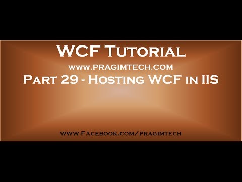 Part 29   Hosting wcf service in iis