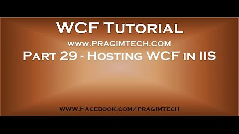 Part 29   Hosting wcf service in iis