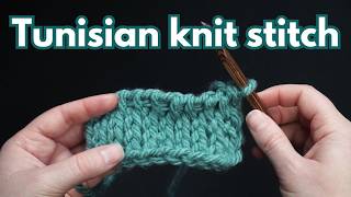 Tunisian knit stitch tutorial with bind off [CC]