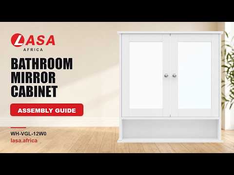 Bathroom Mirror Cabinet, Wall Mounted, White – Assembly