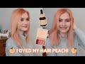 I DYED MY HAIR PEACH!  REVOLUTION RAINBOW DROPS - PEACH RAYS