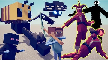 The Kicker & Puncher vs Minecraft Faction + Bonus - Totally Accurate Battle Simulator TABS
