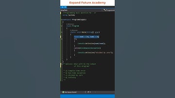 Solution for Programming Quiz Questions - Q27 -  Expand Future Academy #Shorts #CSharp #Dotnet