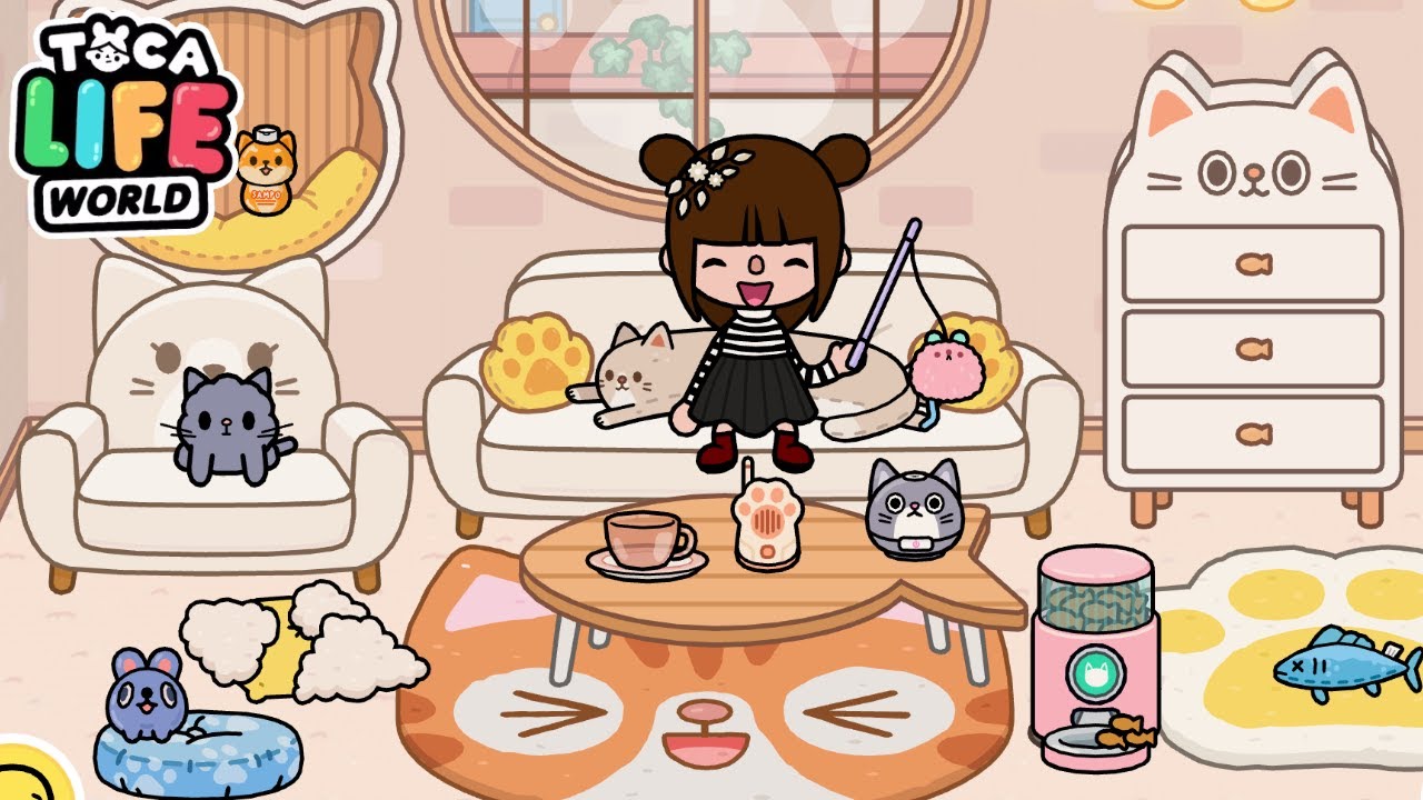ネコちゃんのお部屋 電車で旅行 トッカライフ アプリ | Toca Life World