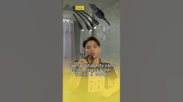 ￼Cáp sạc nhanh 3 đầu Baseus Flash Series 3 in1 Plus (USB+ Type C to Micro+Lightning + Type C, 100w