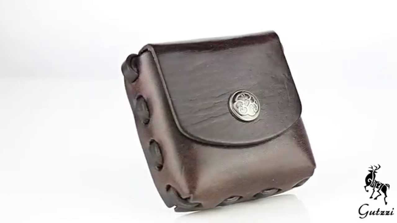 Square Mens Ladies Genuine Leather Coin Notes Change Purse Pouch Wallet Holder - YouTube