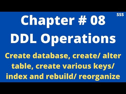 Chapter # 08 || DDL Operations || SQL Server Interview Question Bank (2020)