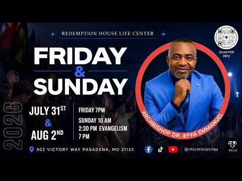 Special Guest Speaker: Archbishop Dr. Effa Emmanuel | 10AM | 08.02.26