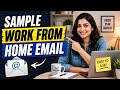 How to Write a Professional Work From Home Email | WFH Email Format &amp; Examples Due to Health Issue