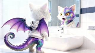 Download Lagu 😱 OMG! Kitten Swallowed a Baby Dragon 🐉 Then Turned Into a Dragon While Sleeping! Cat Story MP3