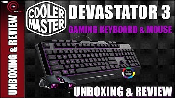 Coolermaster Devastator 3 Gaming Keyboard & Mouse Unboxing & Review 7 Color Changing
