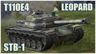 T110E4, STB1 & Leopard 1 • WoT Blitz Gameplay