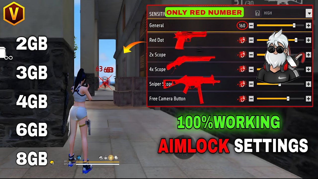 All Gun Headshot Sensitivity Setting After New OB52 Update | Free Fire Max Auto Headshot Sensitivity