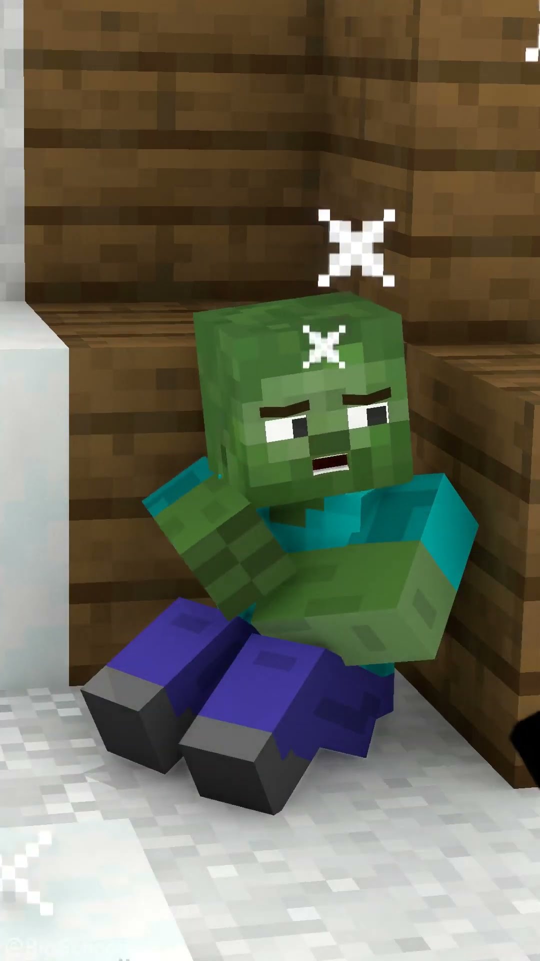 Father and son Herobrine help poor Zombie and his dog! ?