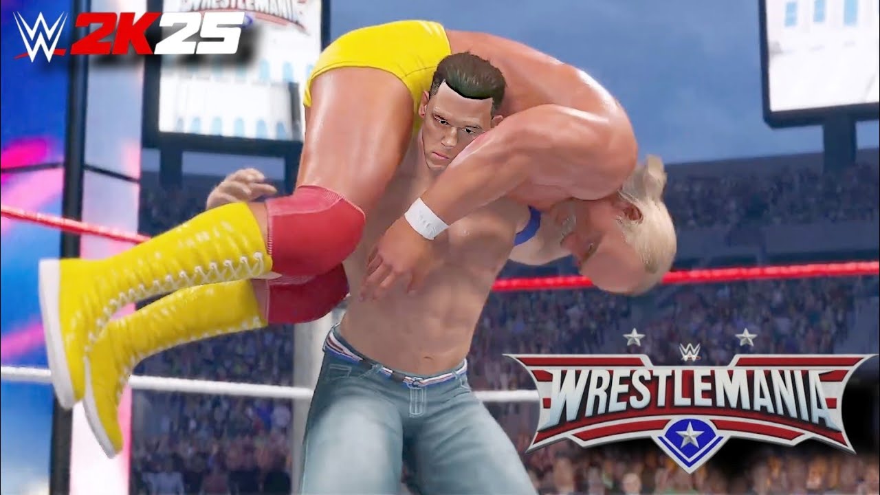WWE 2K25 - John Cena vs. Hulk Hogan - No Holds Barred Match: WrestleMania (Myrise) - [2K60]