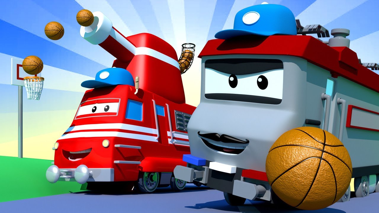 Troy der Zug -  Der Basketballzug  - Autopolis 🚄 Lastwagen Zeichentrickfilme für Kinder
