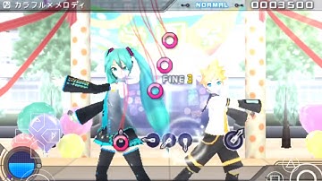 Project Diva Extend Colorful × Melody Normal difficulty Standard Rank PPSSPP