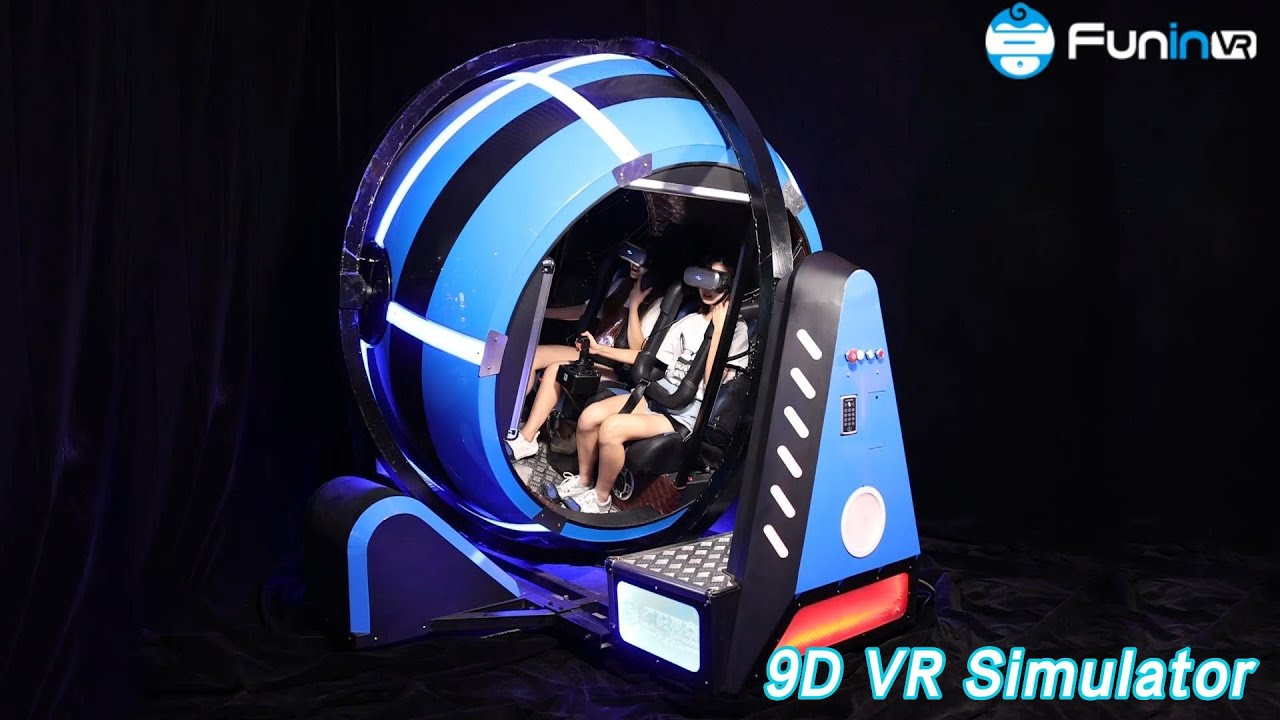 Spherical Flight 9D VR Simulator Cockpits 720 Degree Rotate Metal Safety