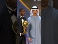 The biggest award of the night, THE BEST MEN'S PLAYER: OUSMANE DEMBELE 🥇🏆#GlobeSoccerAwards