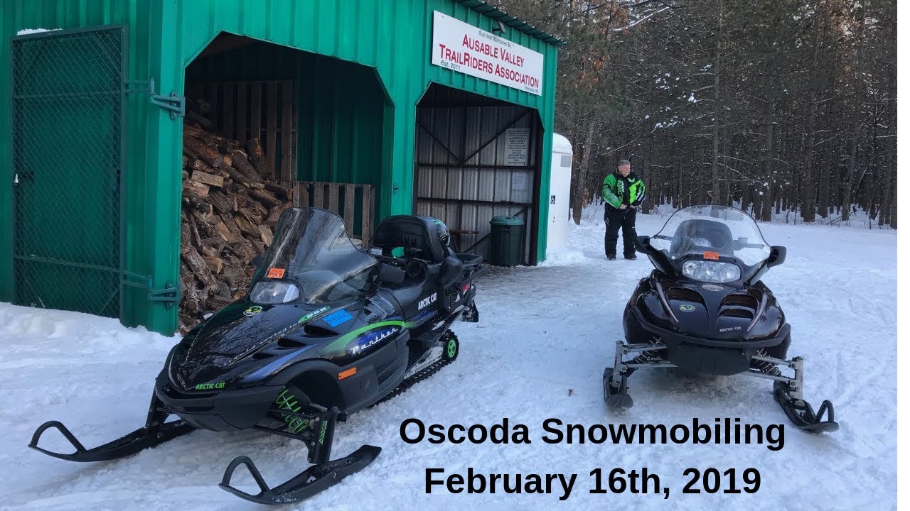 Oscoda Michigan Snowmobiling 2019 - YouTube