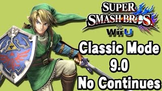 Super Smash Bros. For Wii U (Classic Mode 9.0 No Continues | Link) 60fps