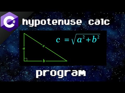 C# hypotenuse calculator program 📐