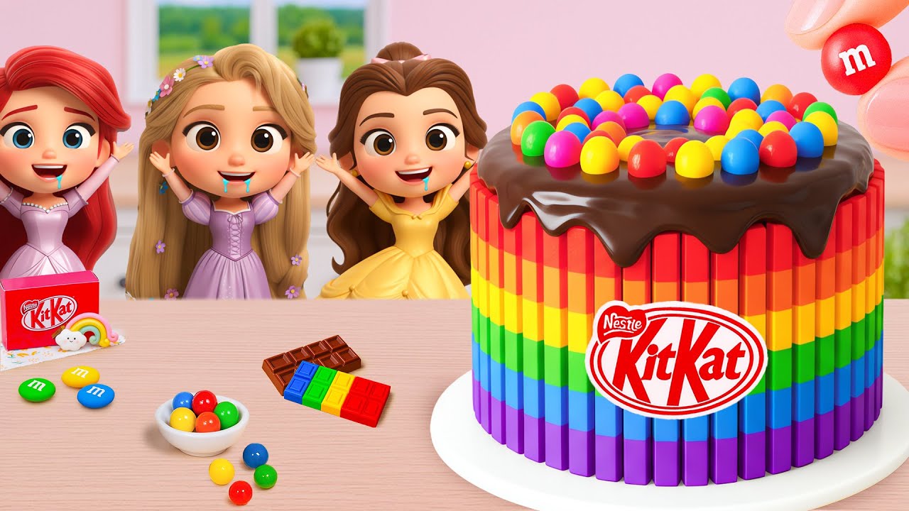 Miniature Rainbow Cake Decorating 🌈 Making Cute & Delicious Mini Rainbow KitKat Cake 💕 Yummy Teeny