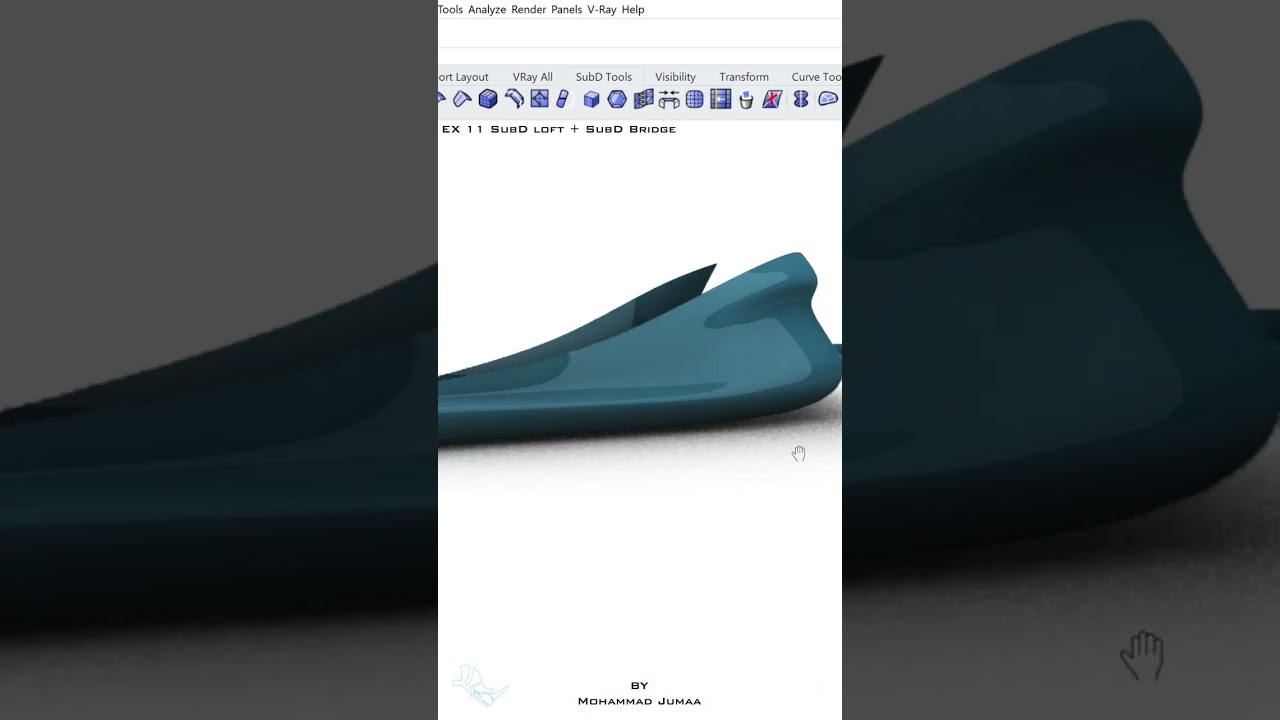 Rhino  -  EX 11  -  SubD loft + SubD bridge